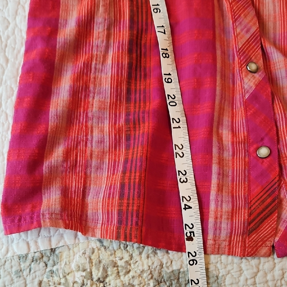 Patagonia Women's Western Short Sleeve Plaid Drift Shirt Size 8 - Picture 6 of 6